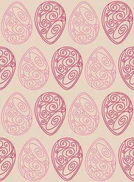 Vector Easter pattern. Eggs ornament. Repeated background for website, wall.. 스톡 일러스트