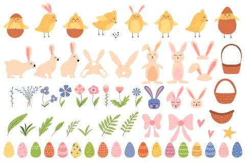 Vector Easter set. Stock Illustration