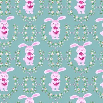 Vector easter, spring seamless pattern イラスト素材
