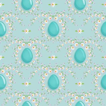 Vector easter, spring seamless pattern Illustrazione stock