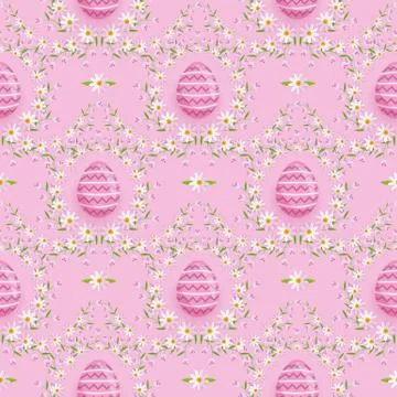 Vector easter, spring seamless pattern Illustrazione stock