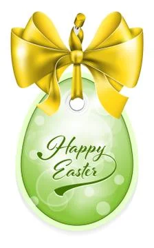 Vector Easter tag Stock Illustration