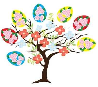 Vector Easter tree Stock Illustration