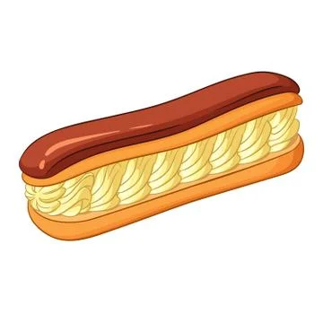 Vector eclair isolated on white. Stock Illustration