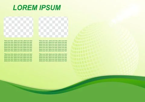 Vector eco flyer, poster, brochure. Illustrazione stock