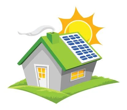 Vector of eco house concept. 库存插图