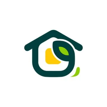 Vector eco house sign Stock Illustration
