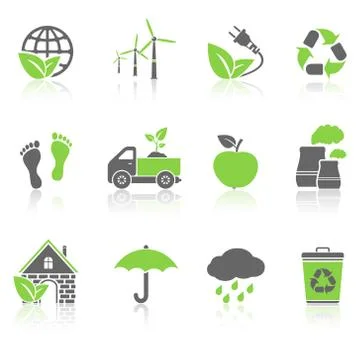 Vector Eco Icons Ilustración de archivo