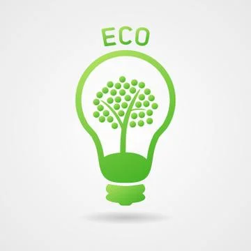 Vector ecology bulb Stock Illustration