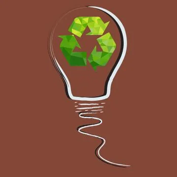Vector ecology concept - bulb design Stock Illustration