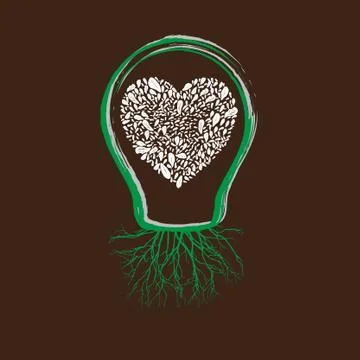 Vector ecology concept - bulb design Stock Illustration