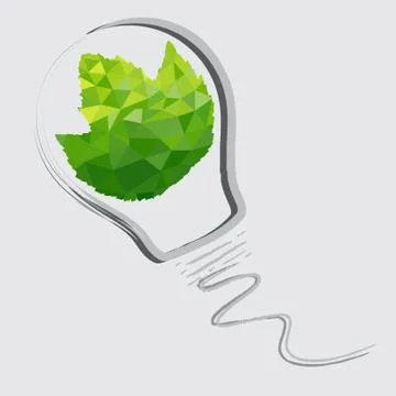 Vector ecology concept - bulb design Stock Illustration