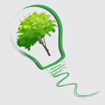 Vector ecology concept - bulb design Stock Illustration