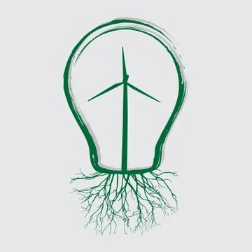 Vector ecology concept - bulb design Stock Illustration