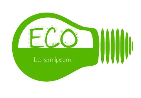 Vector ecology concept - bulb design Stock Illustration
