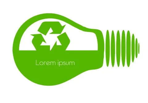 Vector ecology concept - bulb design Stock Illustration