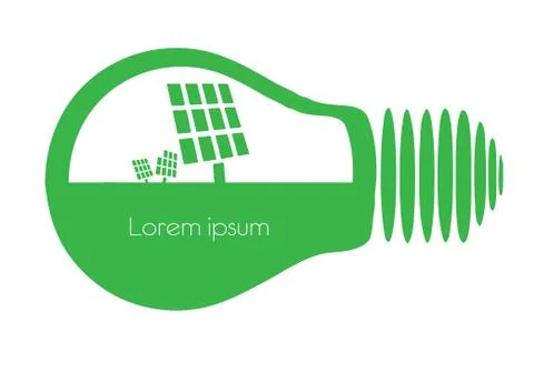 Vector ecology concept - bulb design Stock Illustration