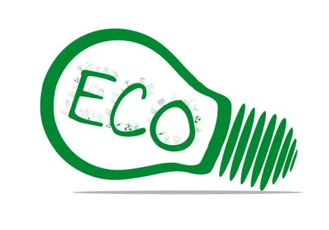 Vector ecology concept - bulb design Stock Illustration