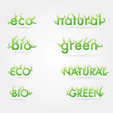 Vector ecology set Stock Illustration