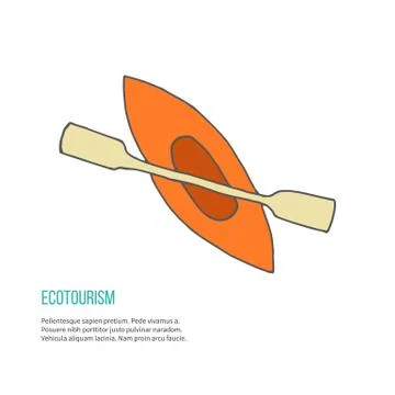 Vector ecotourism design element isolated on white Stock Illustration