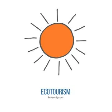 Vector ecotourism design element isolated on white Stock Illustration