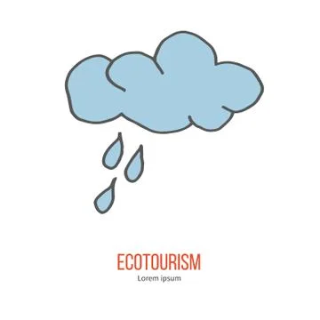 Vector ecotourism design element isolated on white Stock Illustration