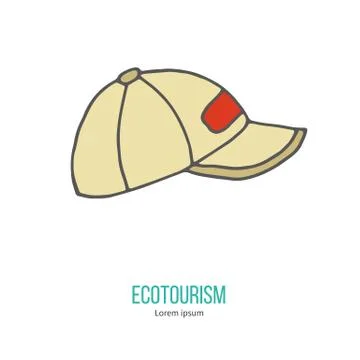 Vector ecotourism design element isolated on white Stock Illustration