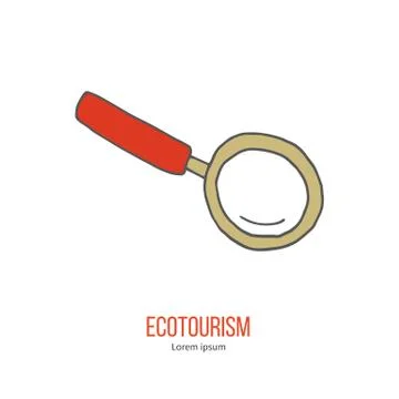 Vector ecotourism design element isolated on white Stock Illustration
