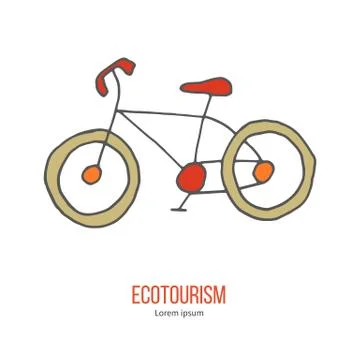 Vector ecotourism design element isolated on white Stock Illustration