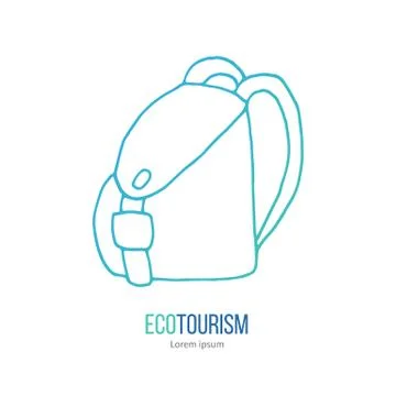 Vector ecotourism design element isolated on white Stock Illustration