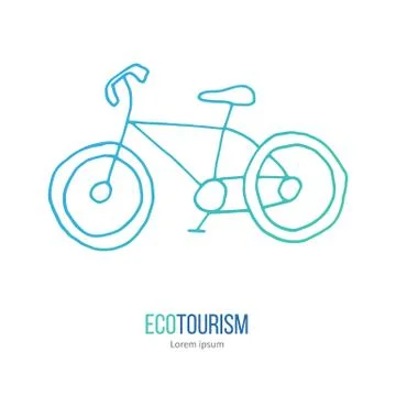 Vector ecotourism design element isolated on white Stock Illustration
