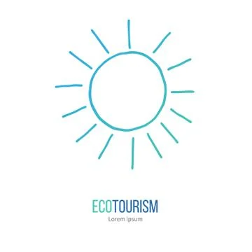 Vector ecotourism design element isolated on white Stock Illustration