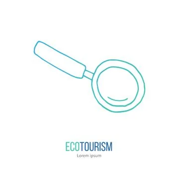 Vector ecotourism design element isolated on white Stock Illustration