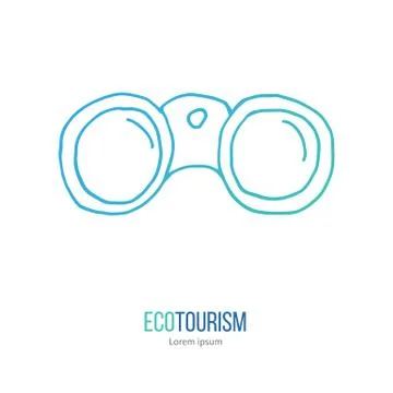 Vector ecotourism design element isolated on white Stock Illustration