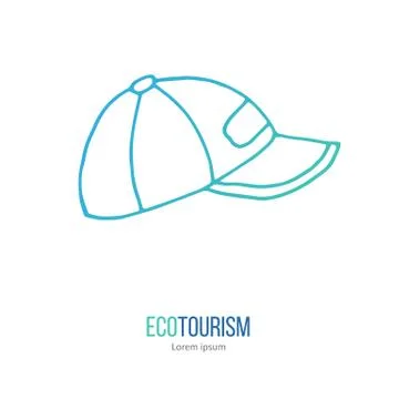 Vector ecotourism design element isolated on white Stock Illustration