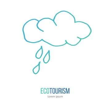 Vector ecotourism design element isolated on white Stock Illustration