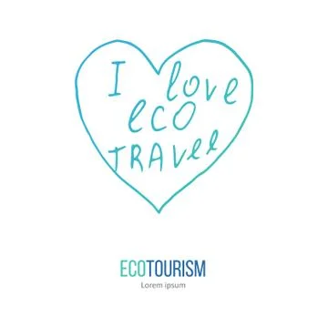 Vector ecotourism design element isolated on white Stock Illustration
