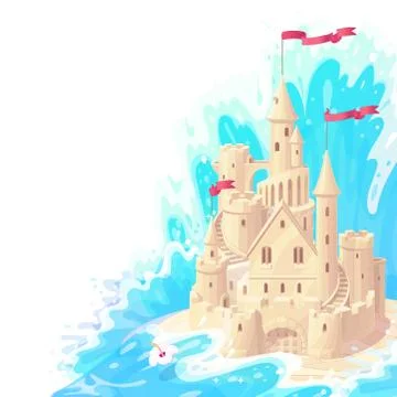 Vector edge Sea border background Stock Illustration