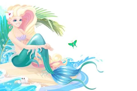 Vector edge Sea border background Illustrazione stock
