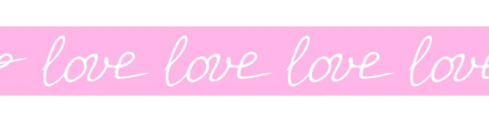 Vector edging, ribbon, border made of inscriptions - love. Decoration on them Stock Illustration