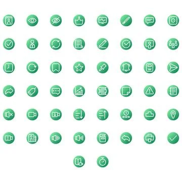 Vector of Education Icon Set. Perfect for user interface, new application. Stock Illustration