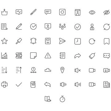 Vector of Education Icon Set. Perfect for user interface, new application. Stock Illustration
