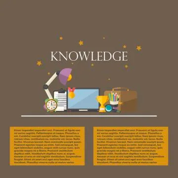 Vector Education illustration concept with text Stock Illustration