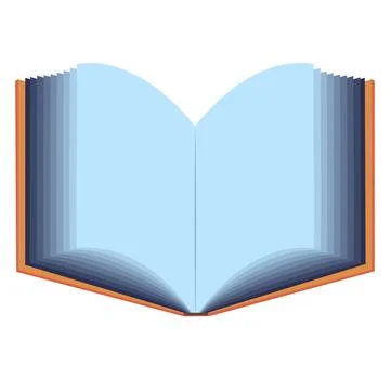 Vector Education, knowledge, study concept. Opened book for reading on whit.. 库存插图