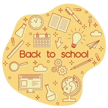 Vector Education Learning Back to school Study 스톡 일러스트