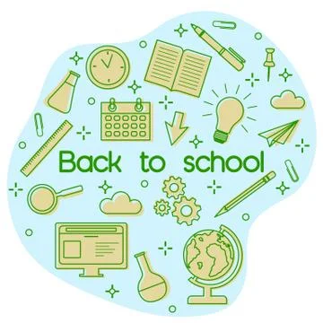 Vector Education Learning Back to school Study 스톡 일러스트