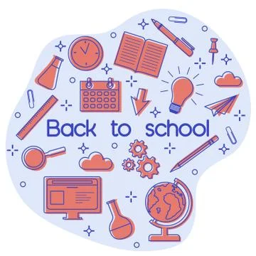Vector Education Learning Back to school Study 스톡 일러스트