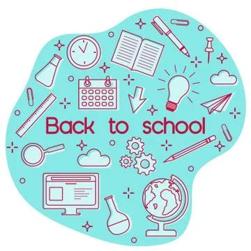 Vector Education Learning Back to school Study Illustrazione stock