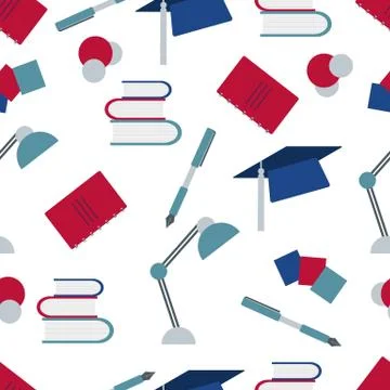 Vector education pattern Learning Back to school 스톡 일러스트