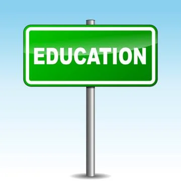 Vector education signpost Stock Illustration